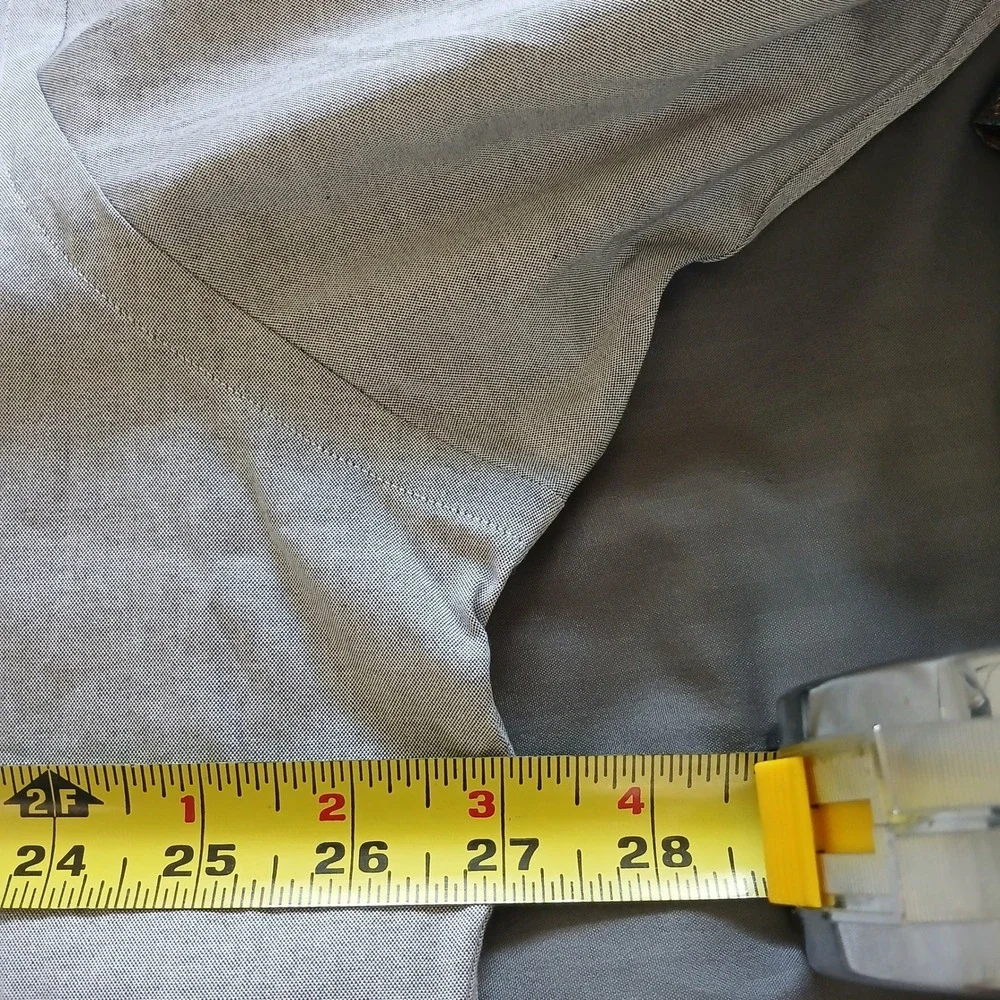 Polo Ralph Lauren Philip Pinpoint Oxford Dress Shirt Mens 17.5 34‎ Grey Cotton